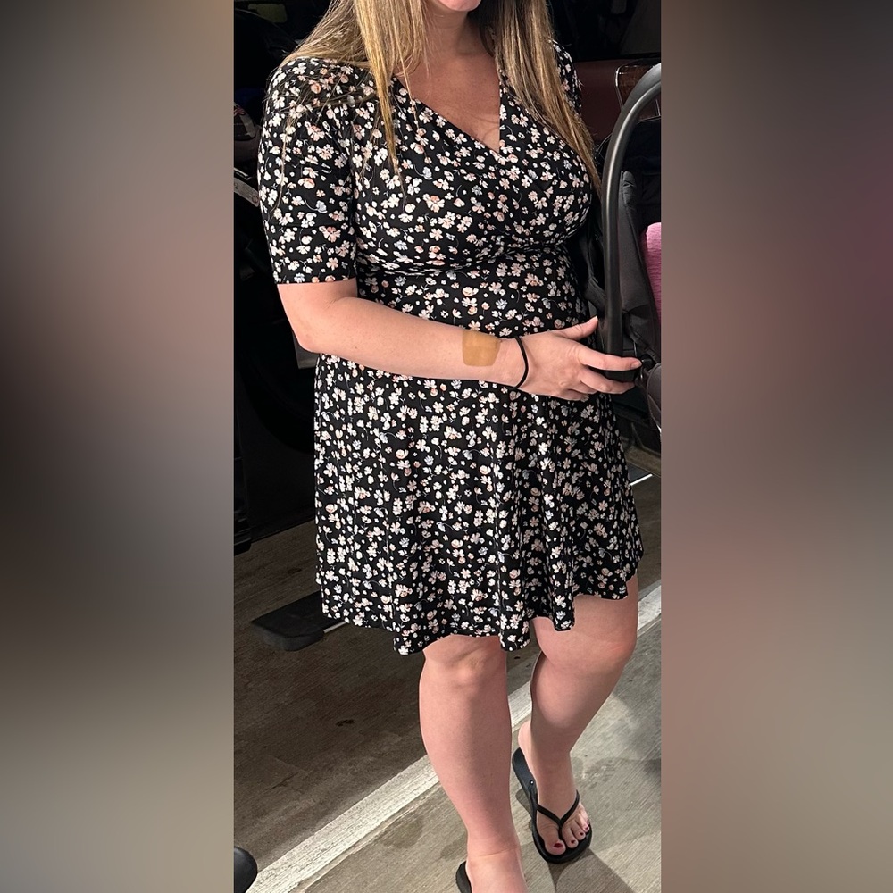 Hello Miz Floral Short Sleeve Maternity Dress
